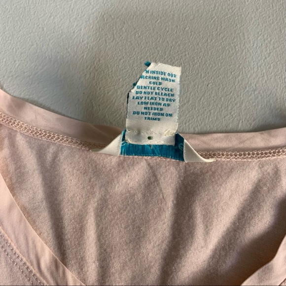 Sundance Pink Cotton Henley Shirt 3/4 Sleeve - Button Cuff Women's Size Medium - Picture 7 of 8